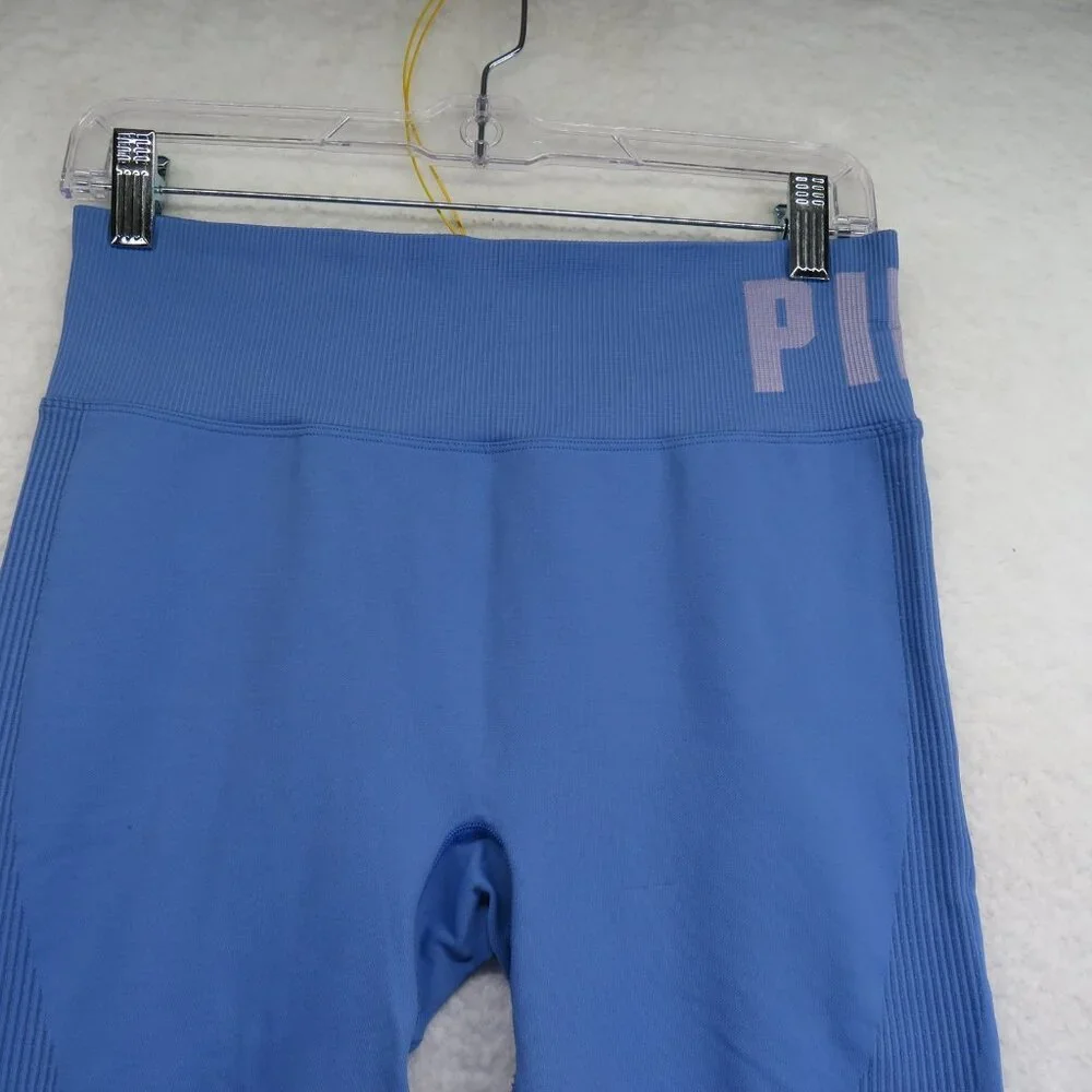 PINK Active Leggings Womens Medium Blue Seamless High Waist Stretch‎ Yoga Pants